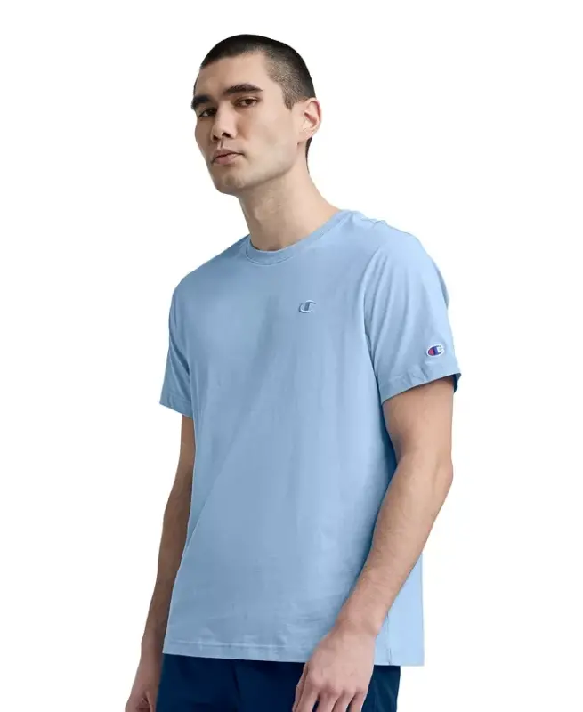 Men's Cotton Solid T-Shirt - Placid Blue - CHAMPION