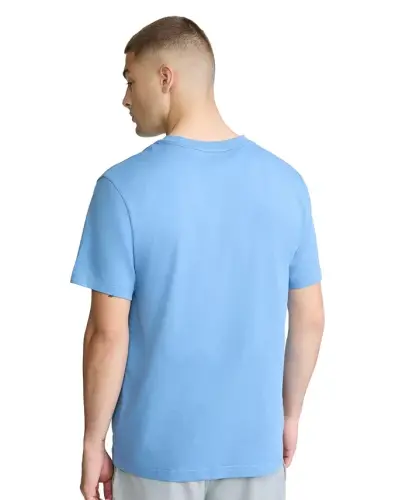 Men's Cotton Solid T-Shirt - Riveria Blue - 4