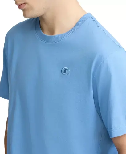 Men's Cotton Solid T-Shirt - Riveria Blue - CHAMPION (1)
