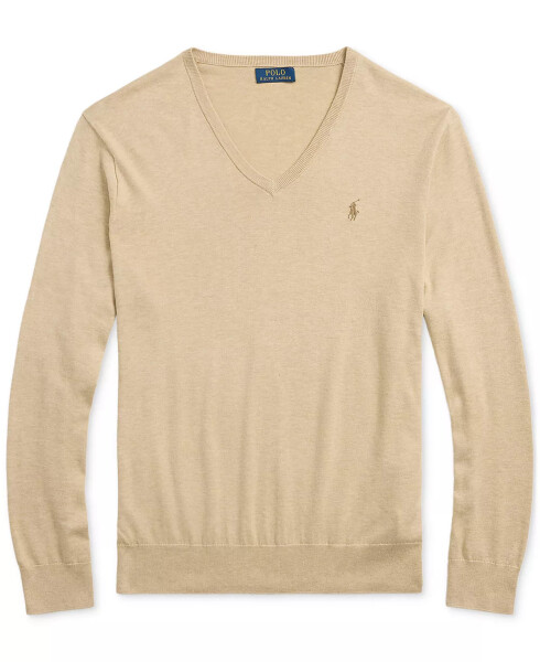 Men's Cotton V-Neck Sweater Brown - 5