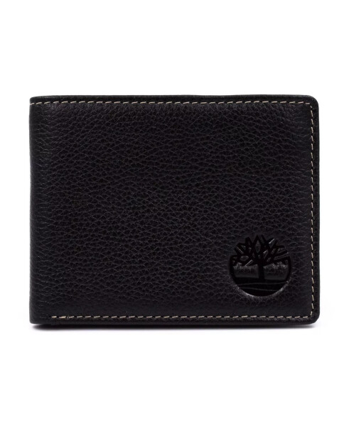 Men's Cow Tucson Passcase Leather Wallet Black - 1