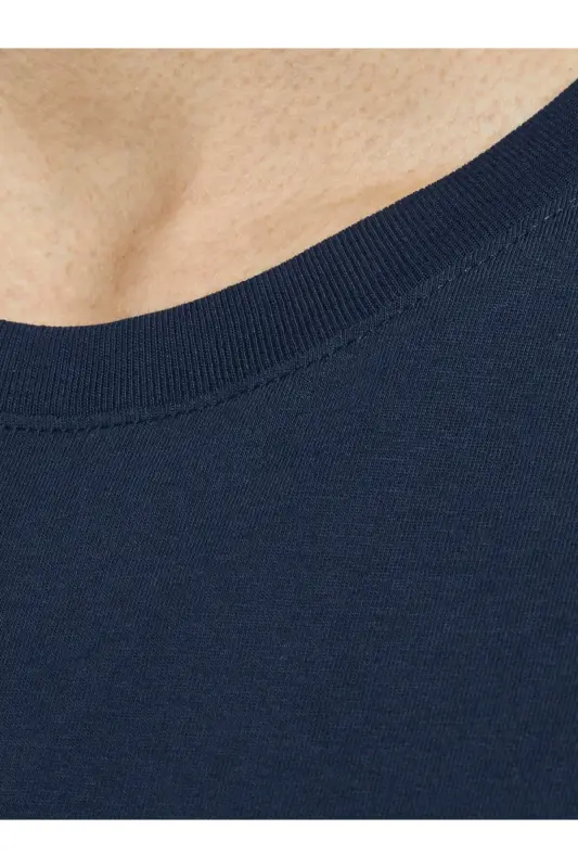 Men's Crew Neck Logo T-Shirt - Corplogo-Navy Blazer - 4
