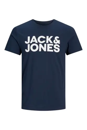 Men's Crew Neck Logo T-Shirt - Corplogo-Navy Blazer - 7