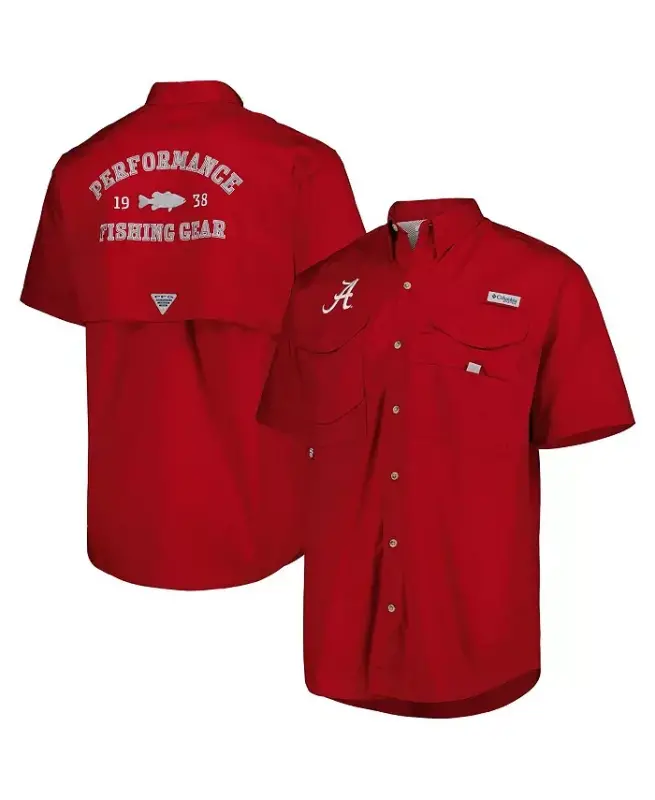 Men's Crimson Alabama Crimson Tide Bonehead Button-Up Shirt - 2