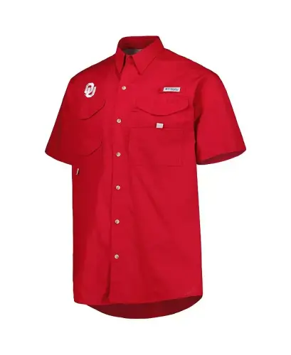 Men's Crimson Oklahoma Sooners Bonehead Button-Up Shirt - 4