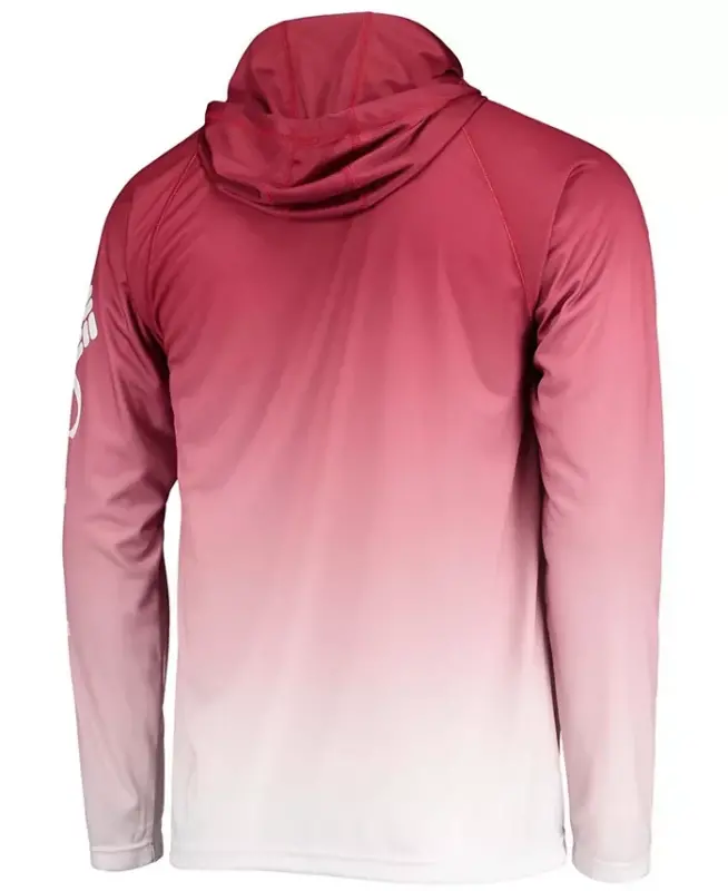 Men's Crimson Oklahoma Sooners Terminal Tackle Omni-Shade UPF 50 Long Sleeve Hooded T-shirt - 3