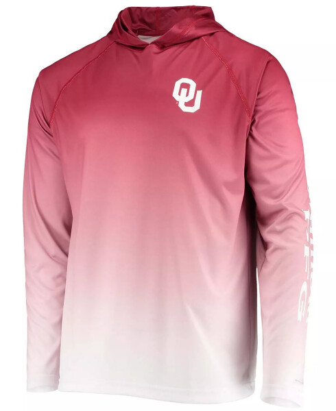 Men's Crimson Oklahoma Sooners Terminal Tackle Omni-Shade UPF 50 Long Sleeve Hooded T-shirt Crimson - 3