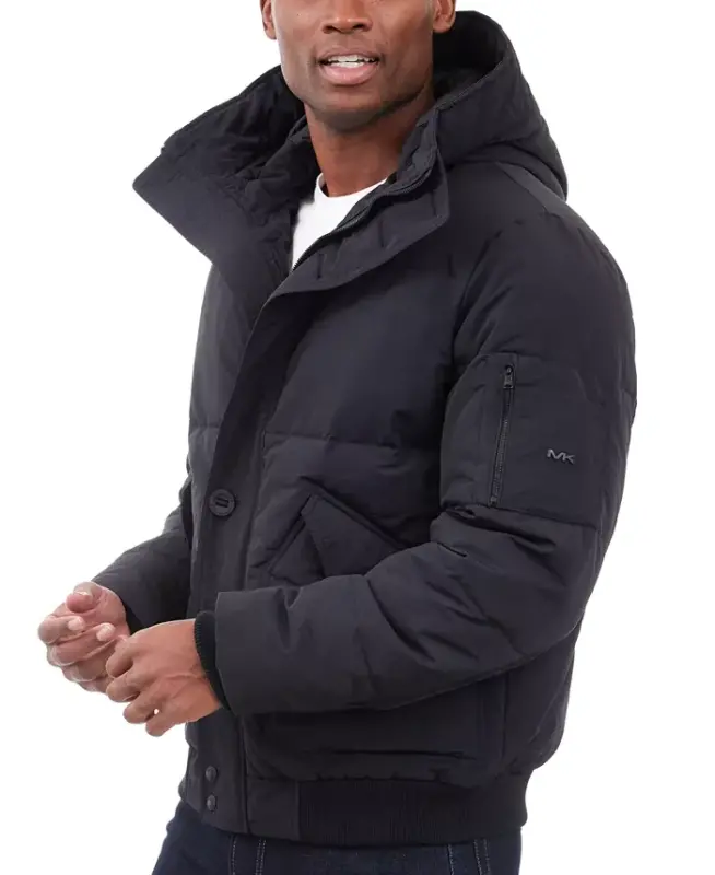 Men's Crinkle Nylon Heavy Short Snorkel Coat - 3