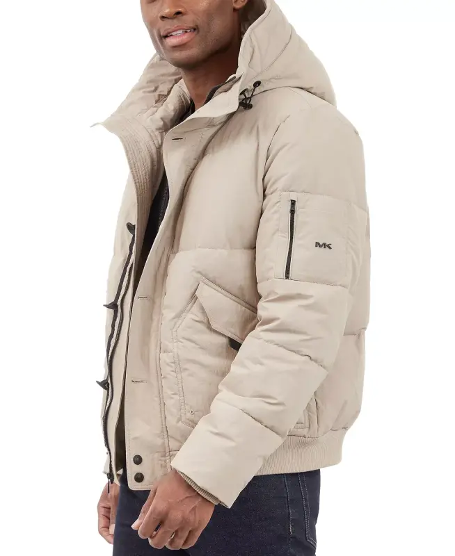 Men's Crinkle Nylon Heavy Short Snorkel Coat - 3