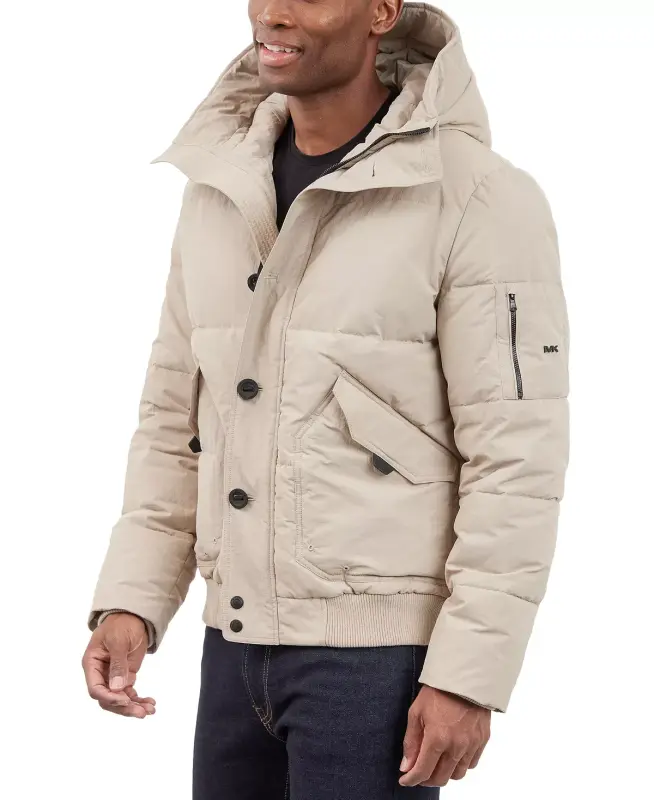 Men's Crinkle Nylon Heavy Short Snorkel Coat - 6