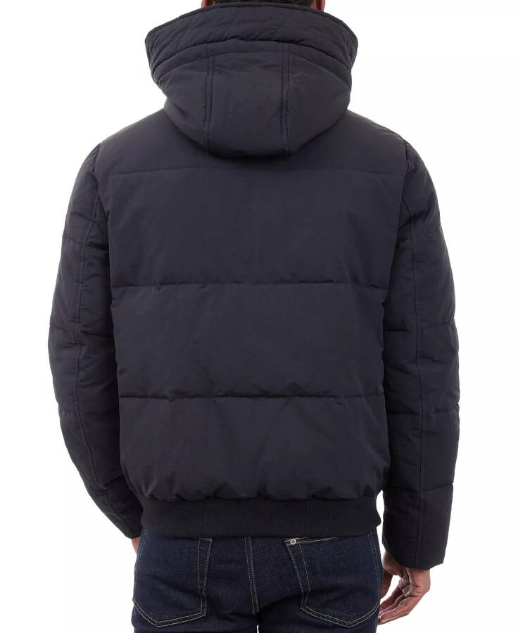 Men's Crinkle Nylon Heavy Short Snorkel Coat Black - 2