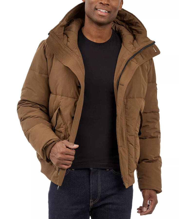 Men's Crinkle Nylon Heavy Short Snorkel Coat Mocha - 6