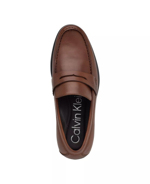 Men's Crispo Slip-on Dress Loafers Medium Brown Leather - 4