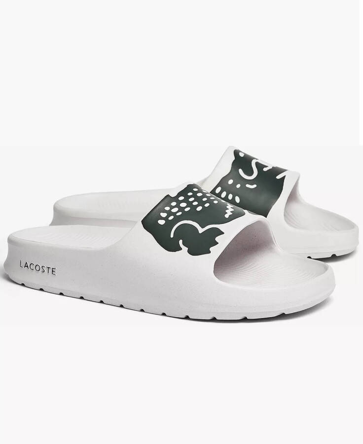 Men's Croco 2.0 Slide Sandals White/ Dark Green - 8