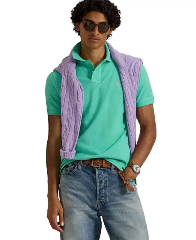 Men's Custom Slim Fit Mesh Polo - 3