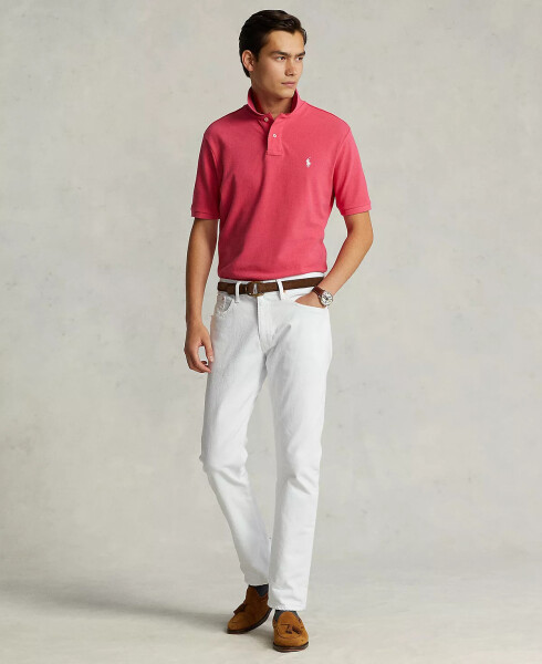 Men's Custom Slim Fit Mesh Polo Hot Pink - 2