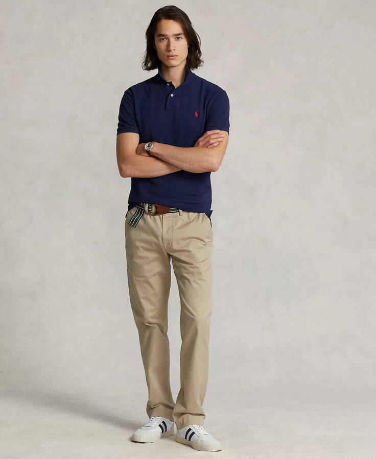 Men's Custom Slim Fit Mesh Polo Newport Navy - 2