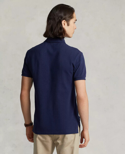 Men's Custom Slim Fit Mesh Polo Newport Navy - 5