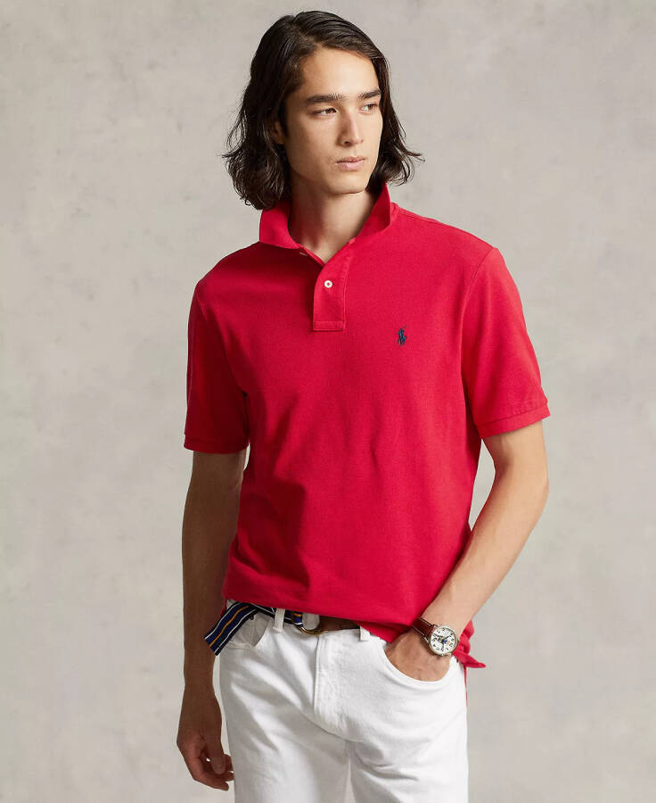 Men's Custom Slim Fit Mesh Polo RL 2000 Red - 1