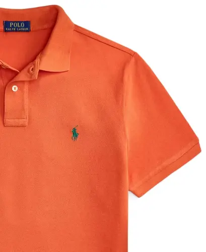 Men's Custom Slim-Fit Mesh Polo Shirt - COLLEGE ORANGE/C5200 - 3
