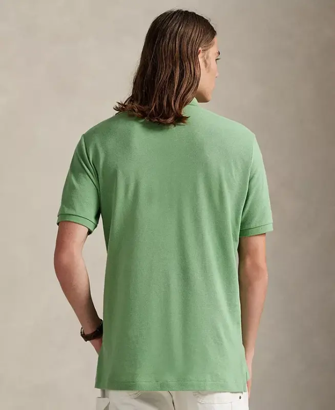 Men's Custom Slim-Fit Mesh Polo Shirt - Outback Green - 4