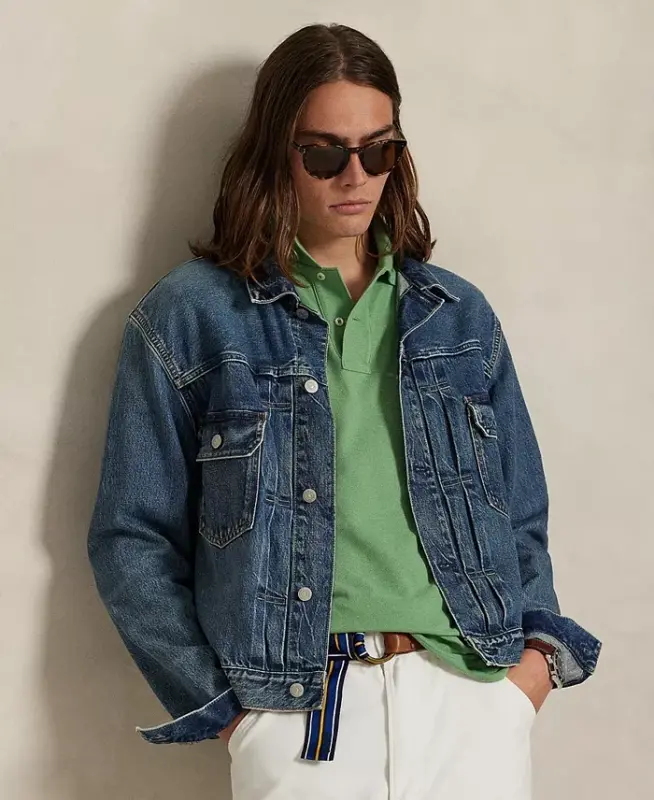 Men's Custom Slim-Fit Mesh Polo Shirt - Outback Green - POLO RALPH LAUREN