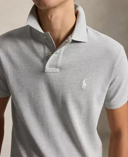 Men's Custom Slim-Fit Mesh Polo Shirt - Spring Heather - POLO RALPH LAUREN (1)