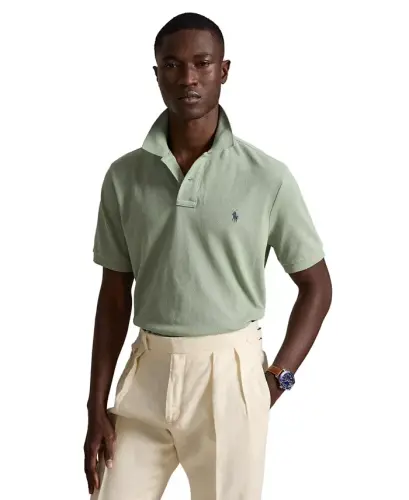 Men's Custom Slim-Fit Mesh Polo Shirt - Spring Heather - POLO RALPH LAUREN (1)