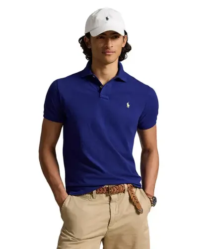 Men's Custom Slim-Fit Mesh Polo Shirt - Spring Heather - 9