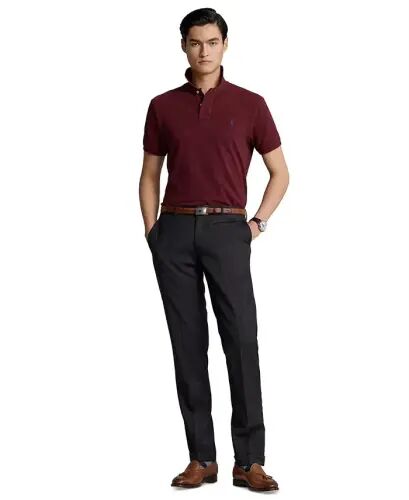 Men's Custom Slim-Fit Mesh Polo Shirt - Spring Wine Heather - POLO RALPH LAUREN (1)