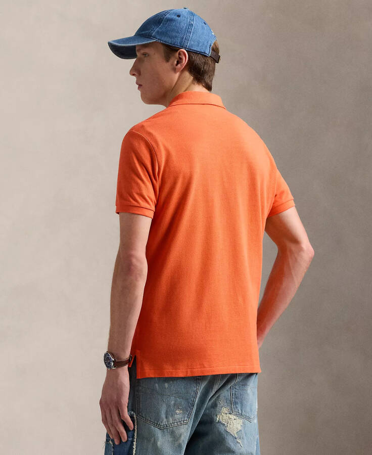 Men's Custom Slim Fit Mesh Polo Spring Melon - 2