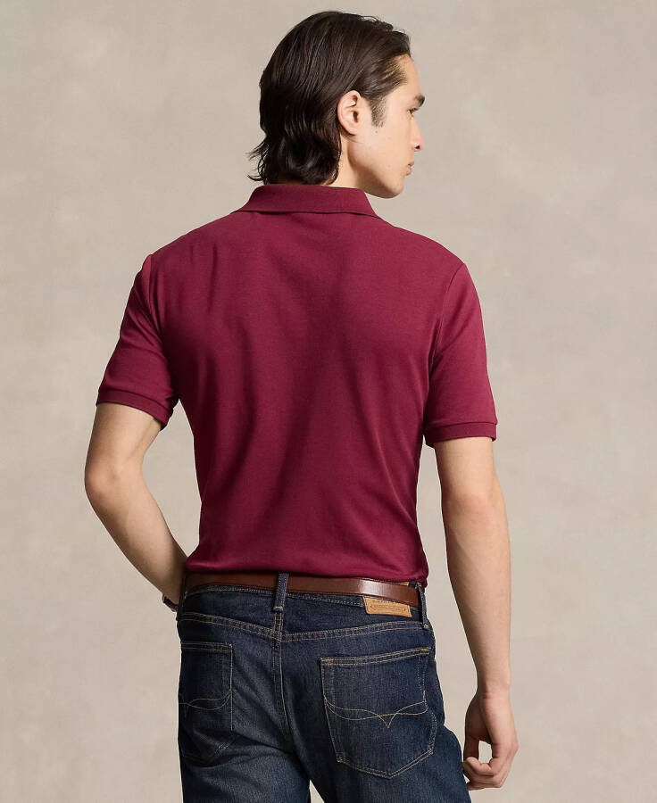 Men's Custom Slim Fit Soft Cotton Polo Shirt Red - 2