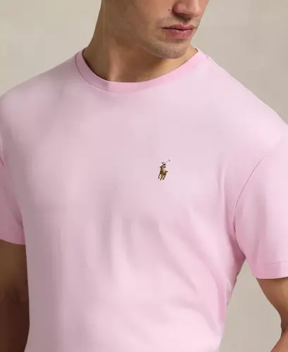 Men's Custom Slim Fit Soft Cotton T-Shirt-Carmel Pink - 3