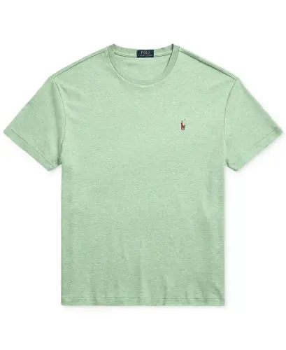 Men's Custom Slim Fit Soft Cotton T-Shirt-Celadon Heather - 5