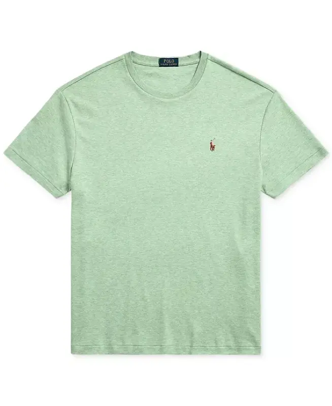 Men's Custom Slim Fit Soft Cotton T-Shirt-Celadon Heather - 5