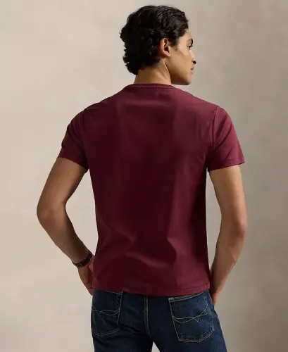 Men's Custom Slim-Fit Soft Cotton T-Shirt - Spring Wine Heather - POLO RALPH LAUREN (1)