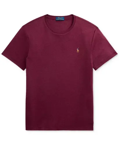 Men's Custom Slim-Fit Soft Cotton T-Shirt - Spring Wine Heather - 5