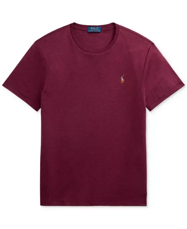 Men's Custom Slim-Fit Soft Cotton T-Shirt - Spring Wine Heather - 5