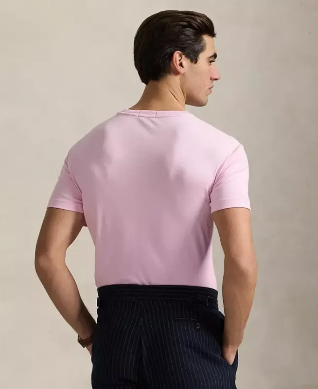 Men's Custom Slim-Fit Soft Cotton T-Shirt - Spring Wine Heather - 6