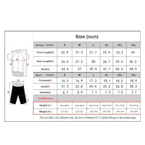 Men's Cycling Jersey Set Shirt & 20D GEL Bib Shorts Set Summer Bike Suit Road Bicycle Clothes - 1