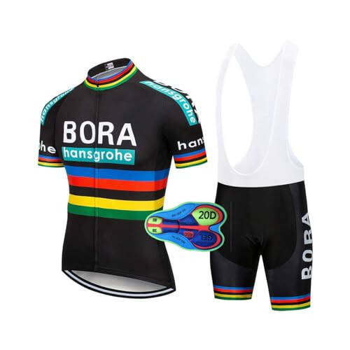 Men's Cycling Jersey Set Shirt & 20D GEL Bib Shorts Set Summer Bike Suit Road Bicycle Clothes - 3