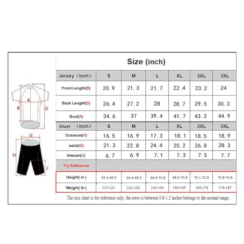 Men's Cycling Jersey Set Shirt & 20D GEL Bib Shorts Summer Mountain Bike Suit Road Bicycle Team Racing Uniform Clothes - 3