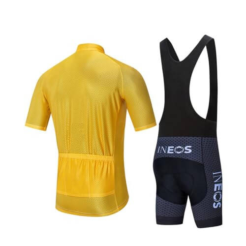 Men's Cycling Jersey Set Shirt & 20D GEL Bib Shorts Summer Mountain Bike Suit Road Bicycle Team Racing Uniform Clothes - 2