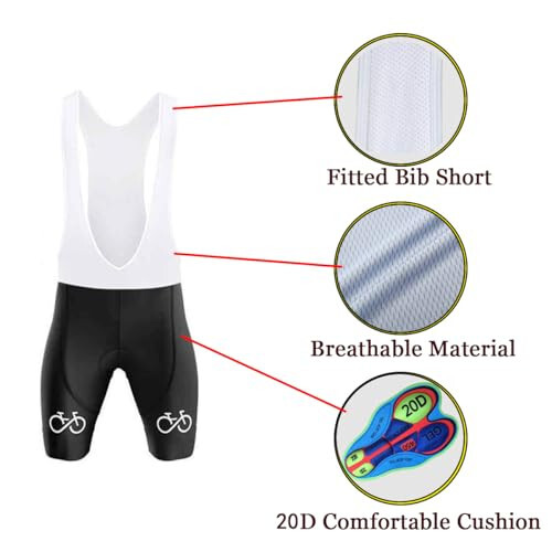 Men's Cycling Jersey Set Shirt & 20D GEL Bib Shorts Summer Mountain Bike Suit Road Bicycle Team Racing Uniform Clothes - 1