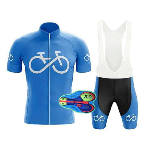 Men's Cycling Jersey Set Shirt & 20D GEL Bib Shorts Summer Mountain Bike Suit Road Bicycle Team Racing Uniform Clothes - 3