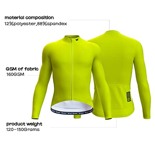 Men's Cycling Jerseys Long Sleeve Bike Biking Shirts Full Zip with Pockets Road Bicycle Clothing - 3