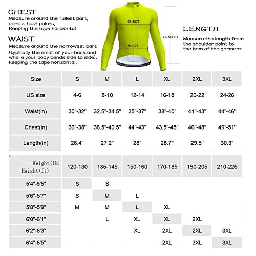 Men's Cycling Jerseys Long Sleeve Bike Biking Shirts Full Zip with Pockets Road Bicycle Clothing - 6