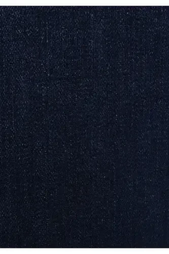 Men's dark blue, straight leg, low rise, regular fit pants. - 7