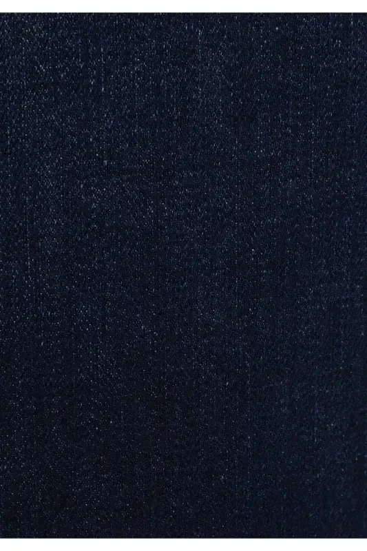 Men's dark blue, straight leg, low rise, regular fit pants. - 7