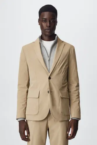 Men's Dark Camel Jacket-Dark Camel - 2
